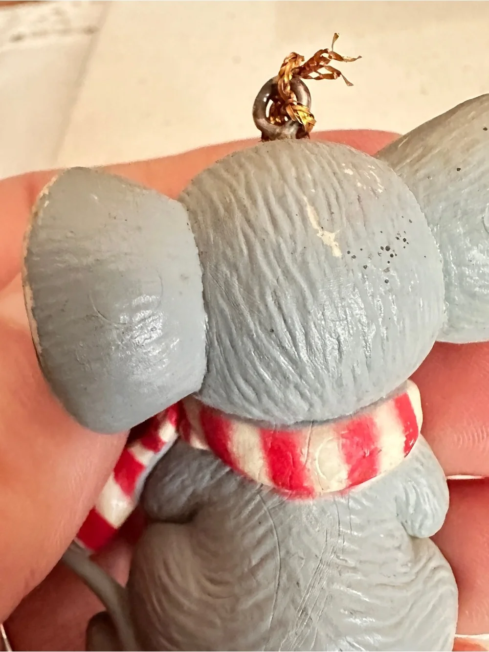 Vintage mouse ornament